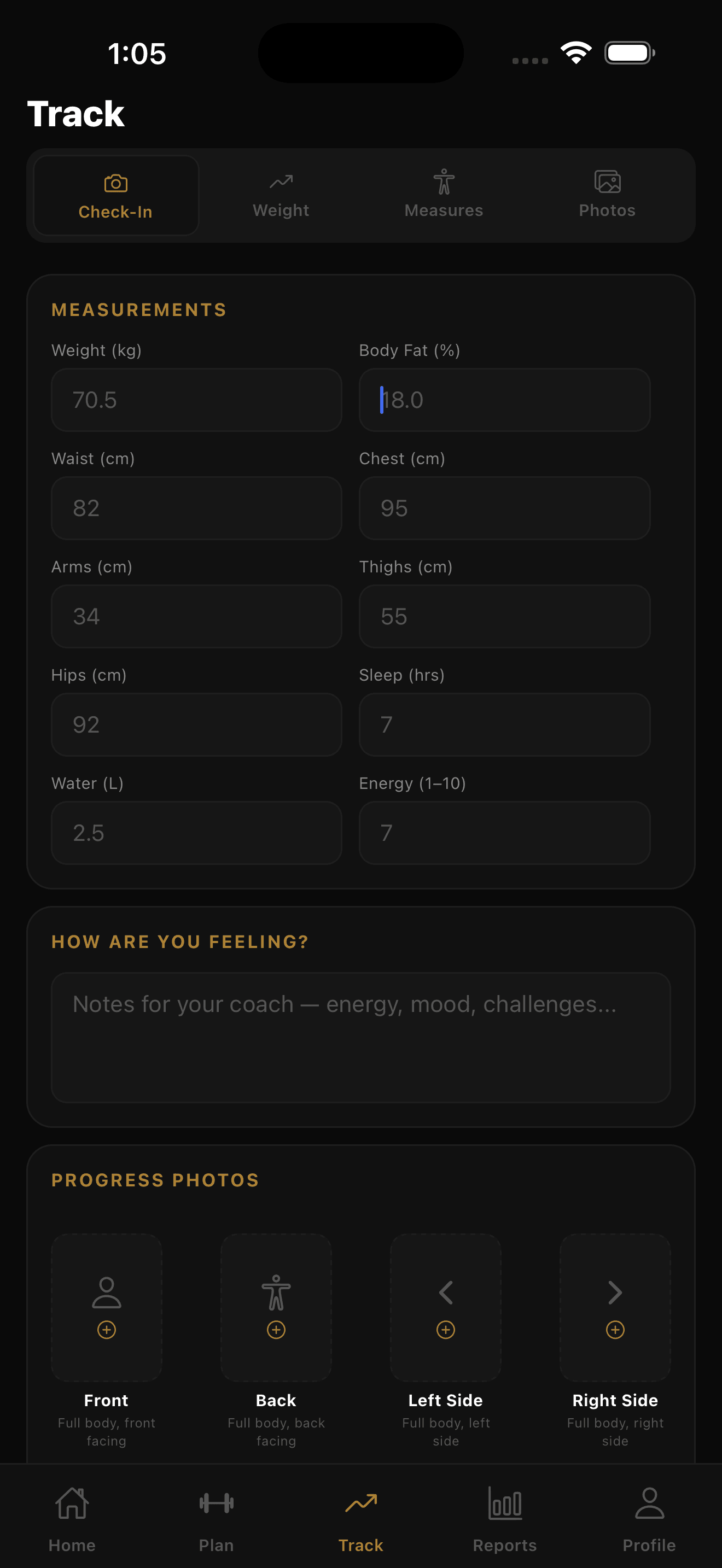 Personalised Workouts